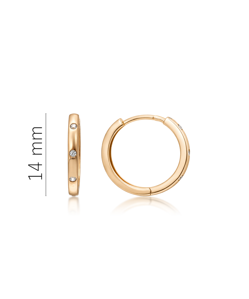 Zelta auskari ar cirkonijiem