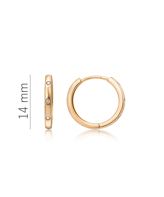 Золотые серьги с цирконами