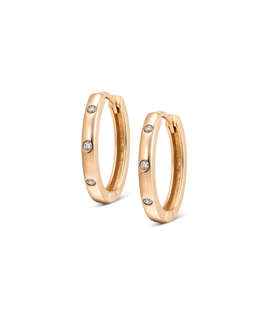 Zelta auskari ar cirkonijiem