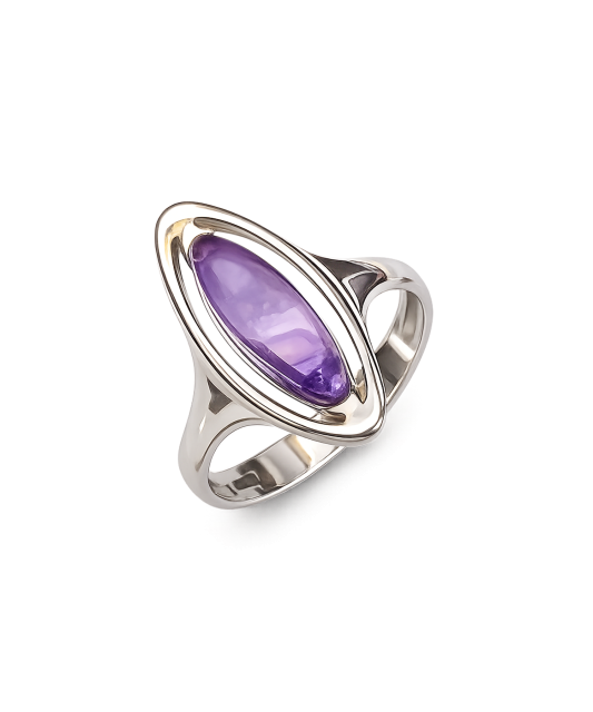 Sudraba gredzens ar ametistu