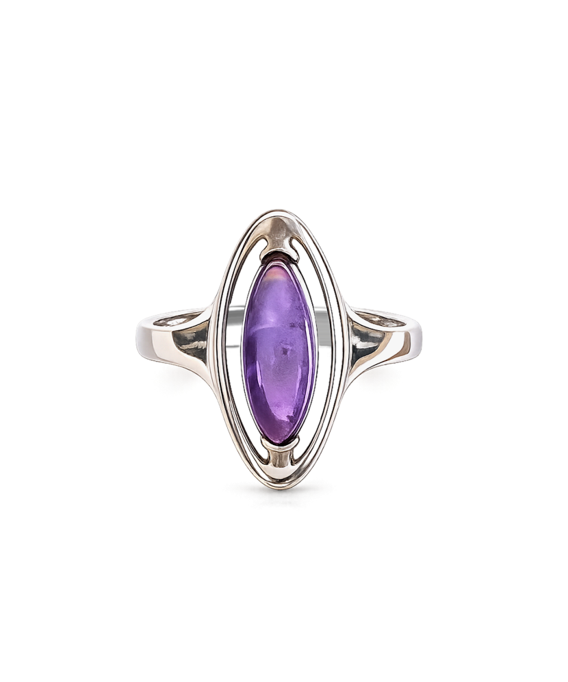 Sudraba gredzens ar ametistu