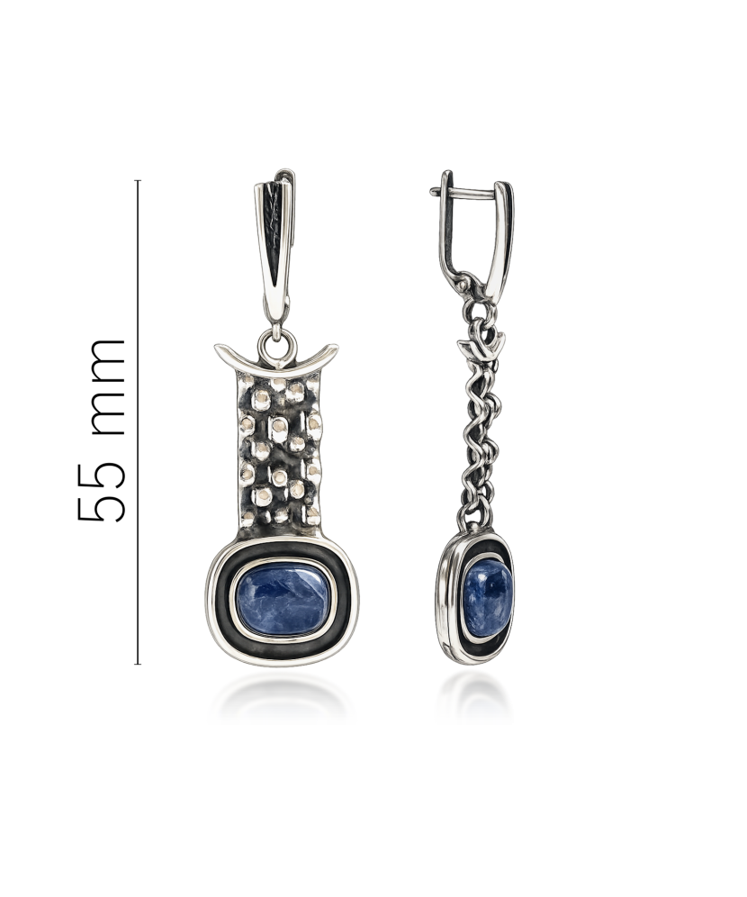 Sudraba auskari ar sadolītu