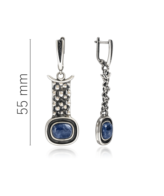 Sudraba auskari ar sadolītu