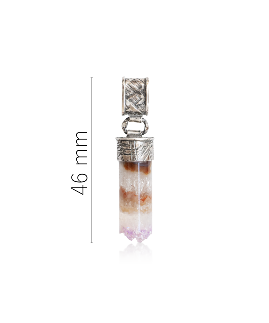 Подвеска из серебра с аметистом и фианитами