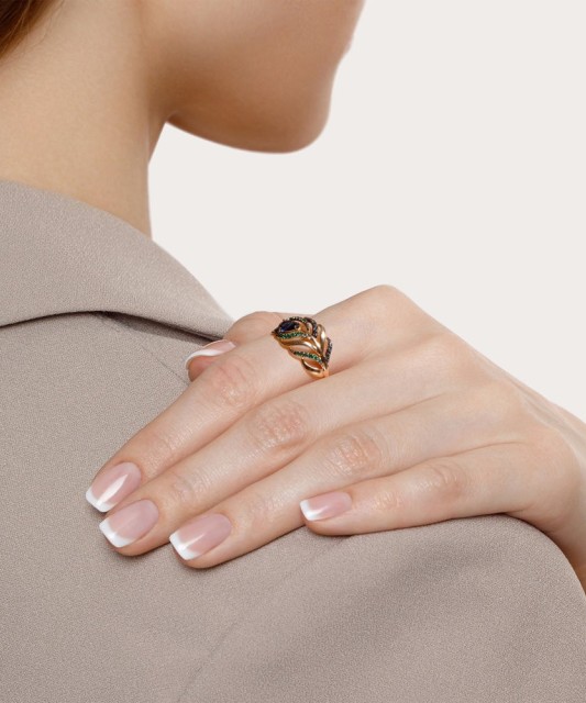 Zelta gredzens ar cirkonijiem - Zelta Gredzeni - Goldinga