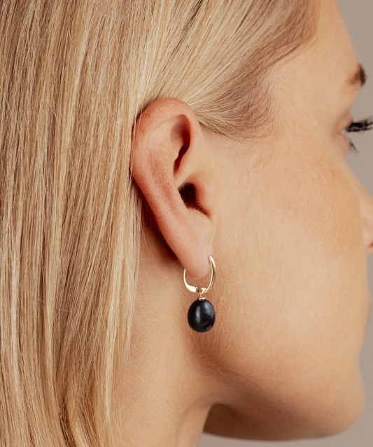 Zelta auskari ar pērli