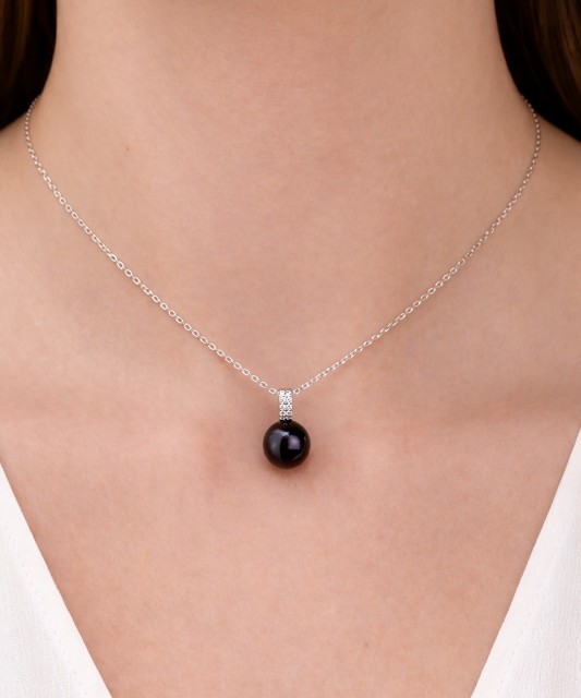 Sudraba piekariņš ar pērlēm un cirkonijiem