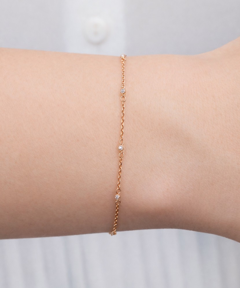 Zelta rokassprādze ar cirkonijiem