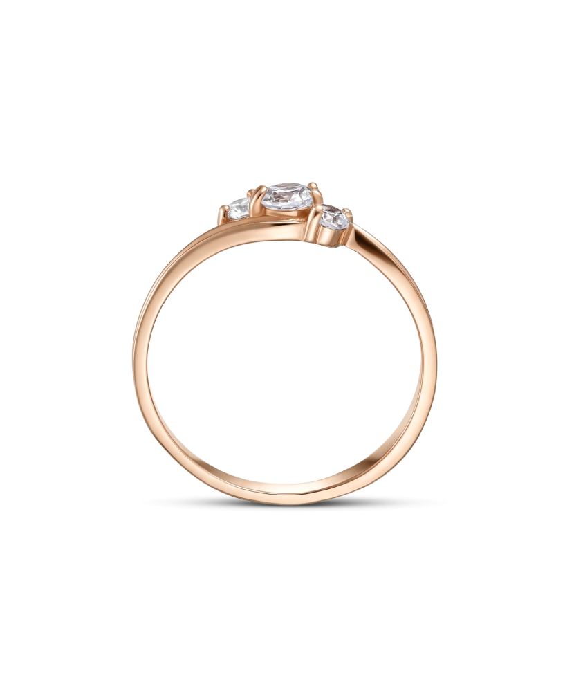 Zelta gredzens ar cirkonijiem