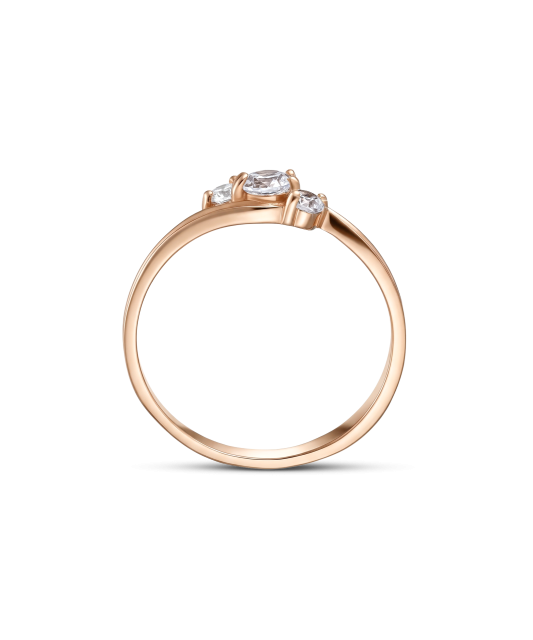 Zelta gredzens ar cirkonijiem