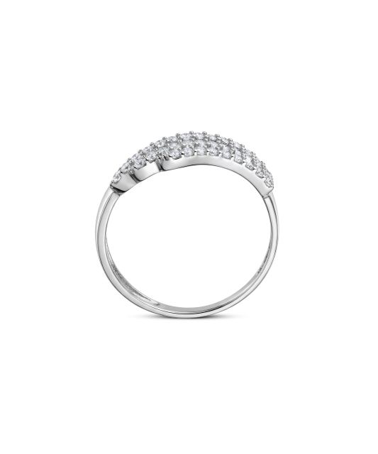 Baltā zelta gredzens ar cirkonijiem