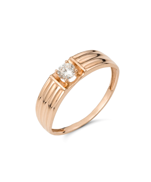 Zelta gredzens ar cirkonijiem