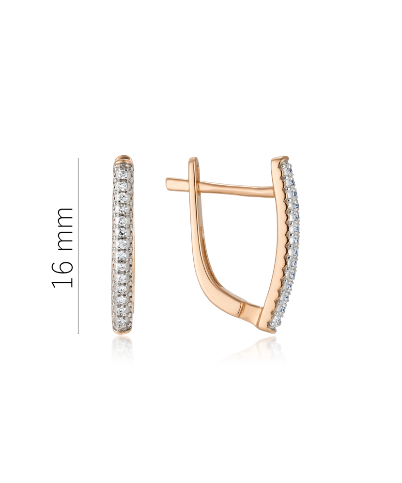 Zelta auskari ar dimantiem