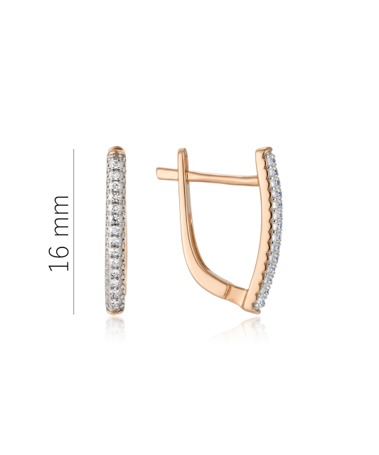 Zelta auskari ar dimantiem