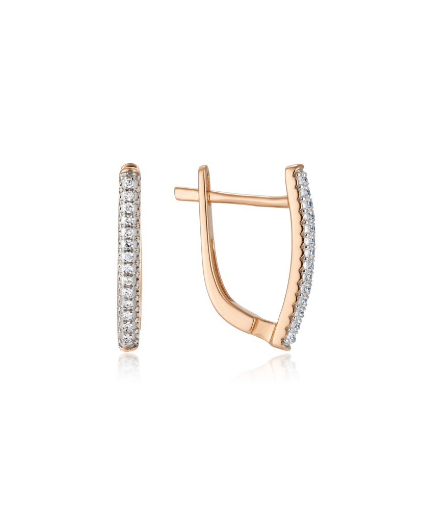 Zelta auskari ar dimantiem