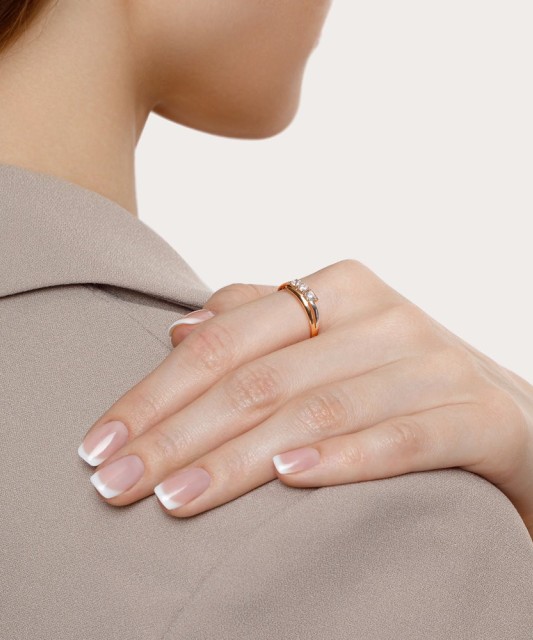 Zelta gredzens ar cirkonijiem - Zelta Gredzeni - Goldinga