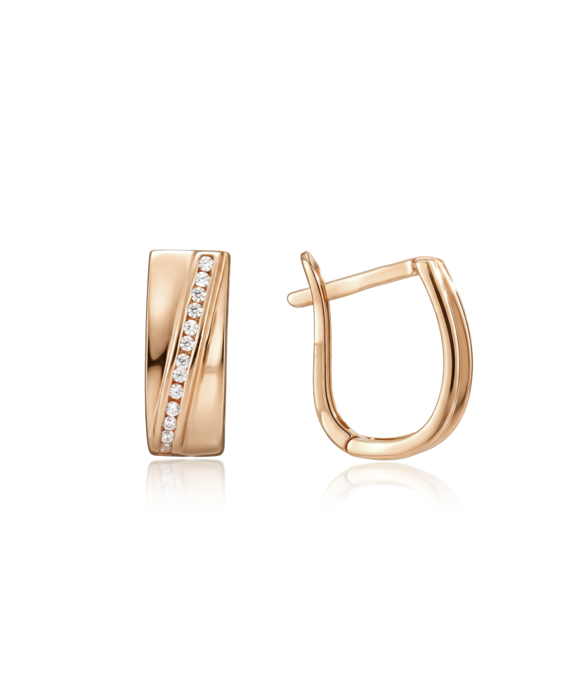 Zelta auskari ar cirkonijiem