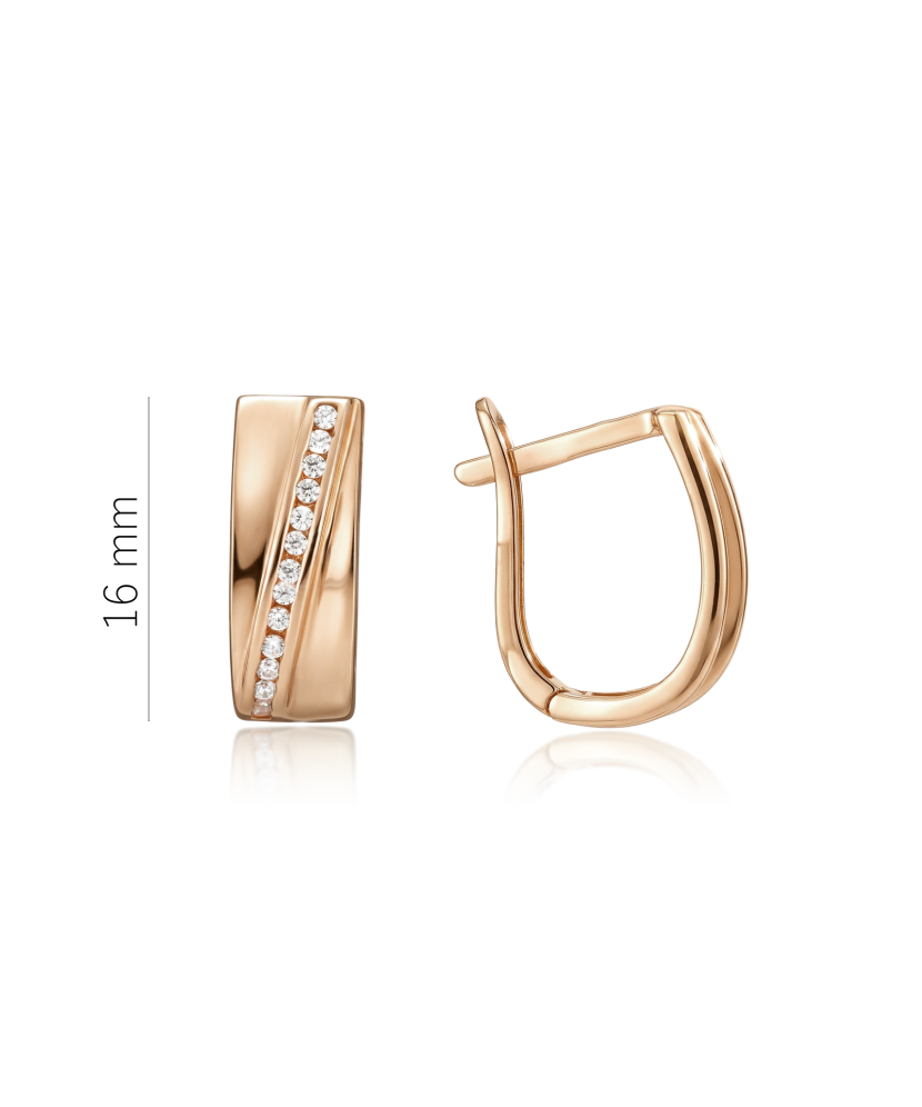 Zelta auskari ar cirkonijiem