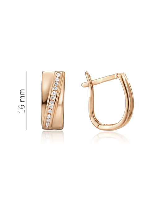 Zelta auskari ar cirkonijiem