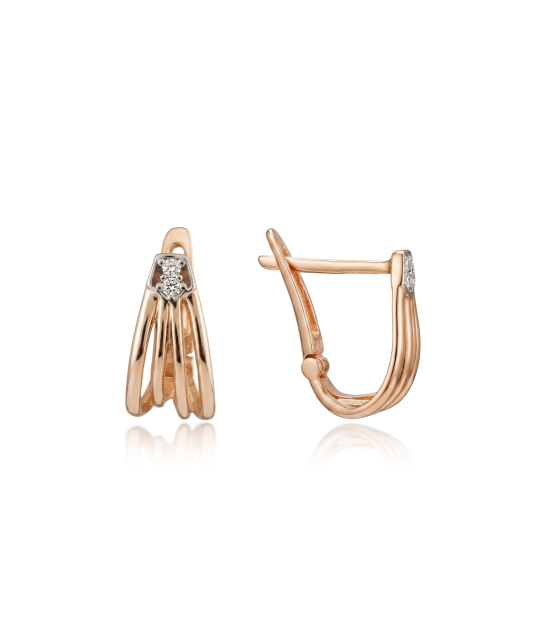 Zelta auskari ar cirkonijiem