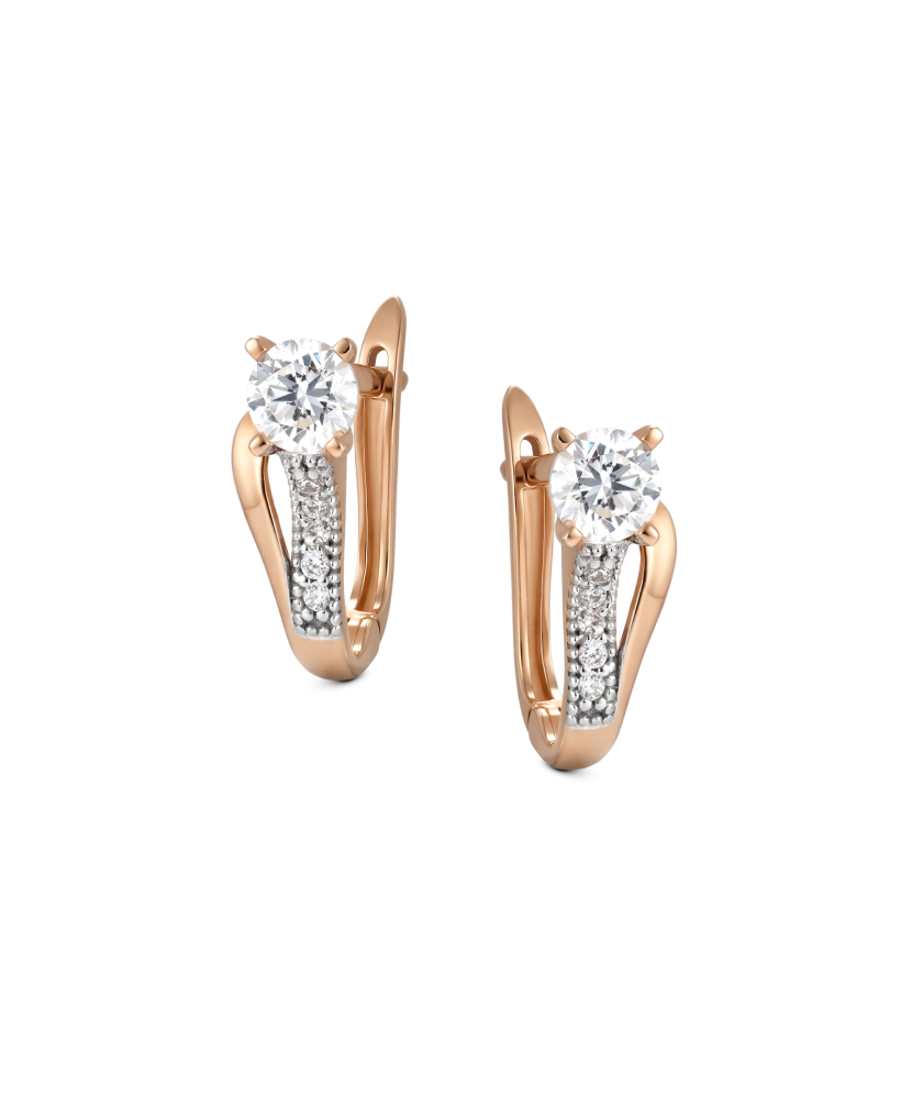 Zelta auskari ar cirkonijiem