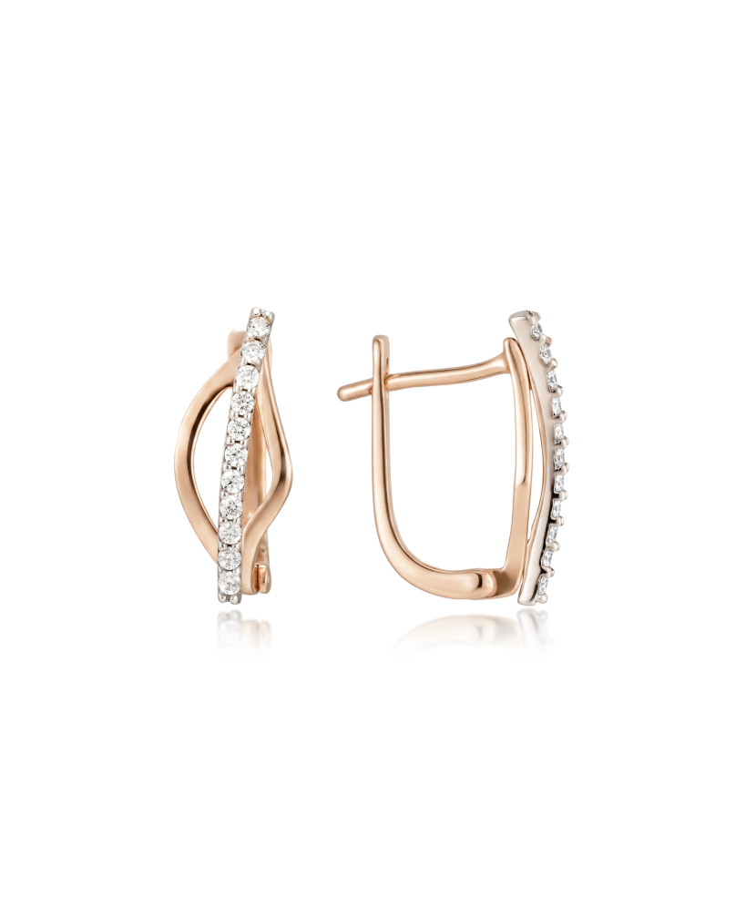 Zelta auskari ar cirkonijiem