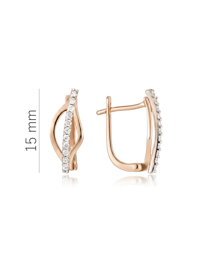 Zelta auskari ar cirkonijiem