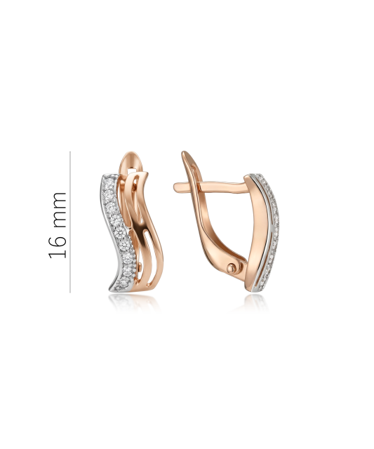 Zelta auskari ar cirkonijiem