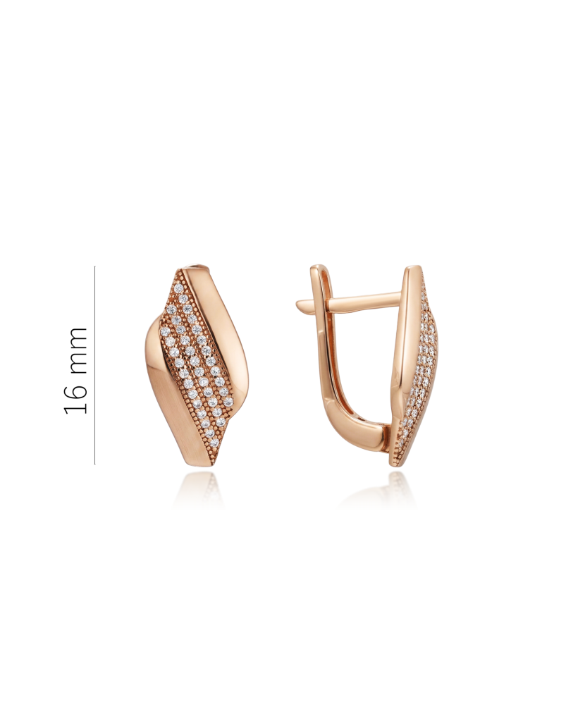 Zelta auskari ar cirkonijiem