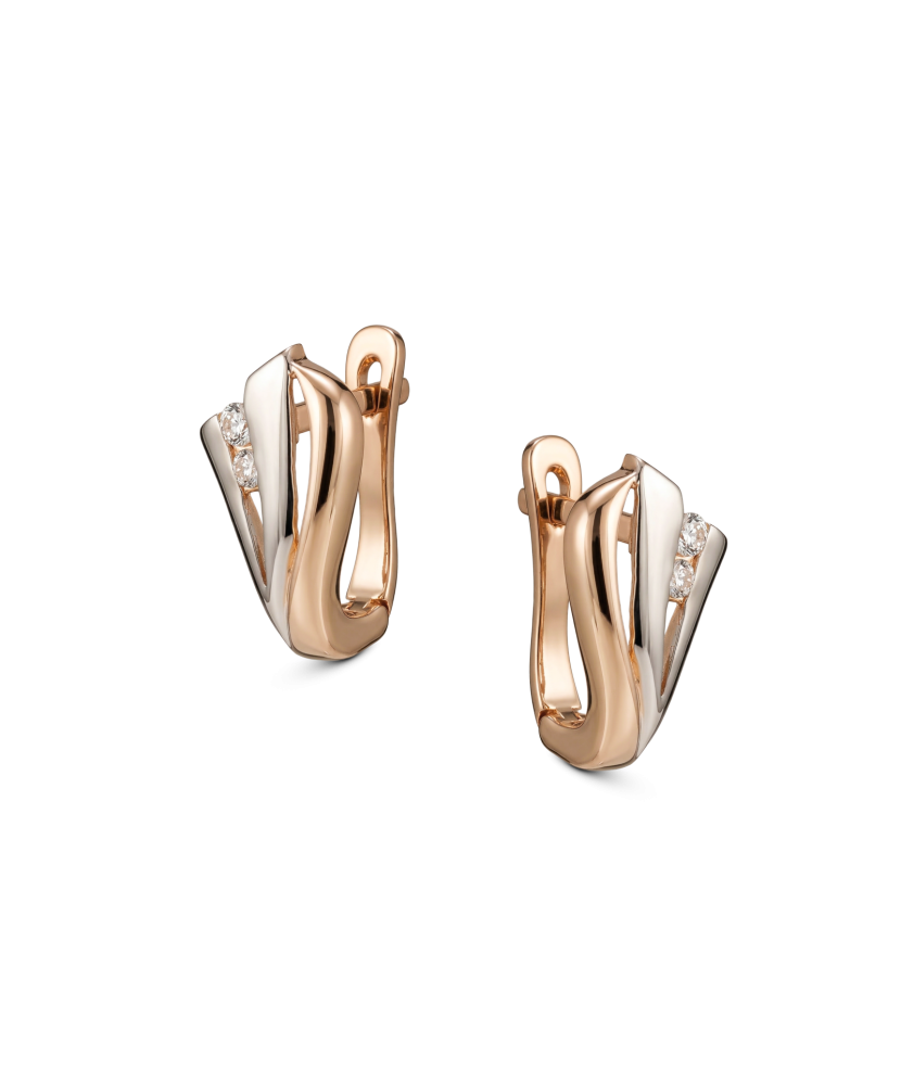 Zelta auskari ar cirkonijiem