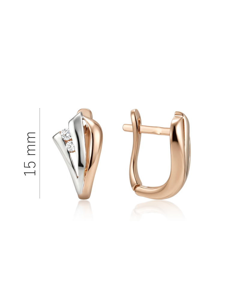 Zelta auskari ar cirkonijiem