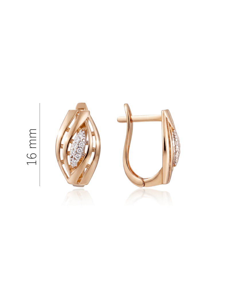 Zelta auskari ar cirkonijiem