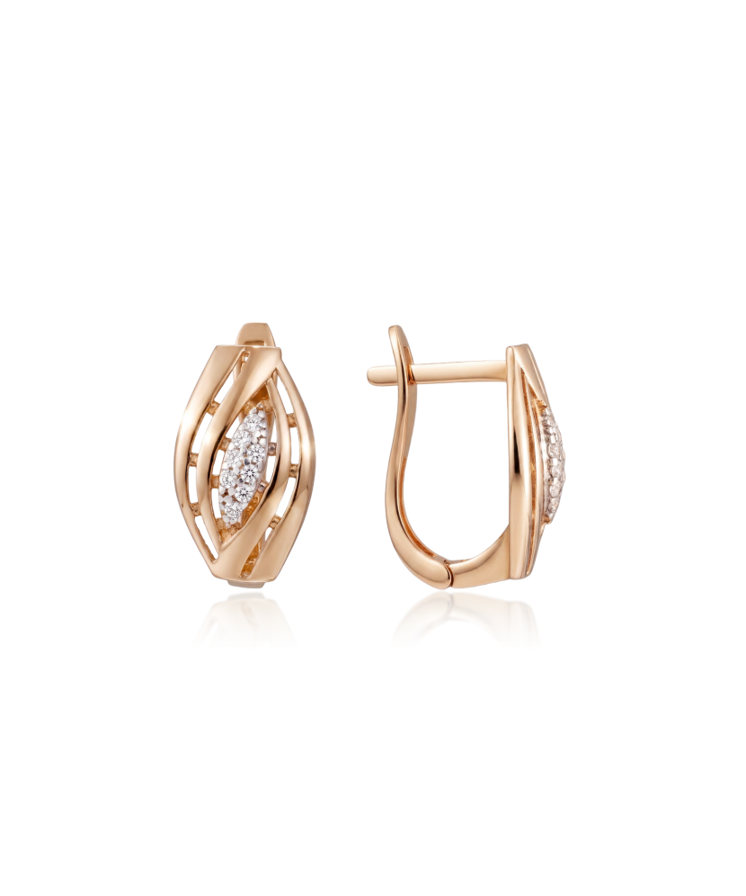 Zelta auskari ar cirkonijiem