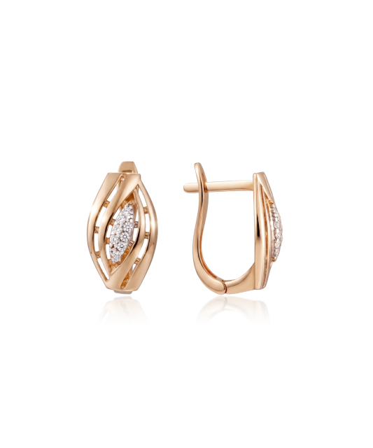 Zelta auskari ar cirkonijiem