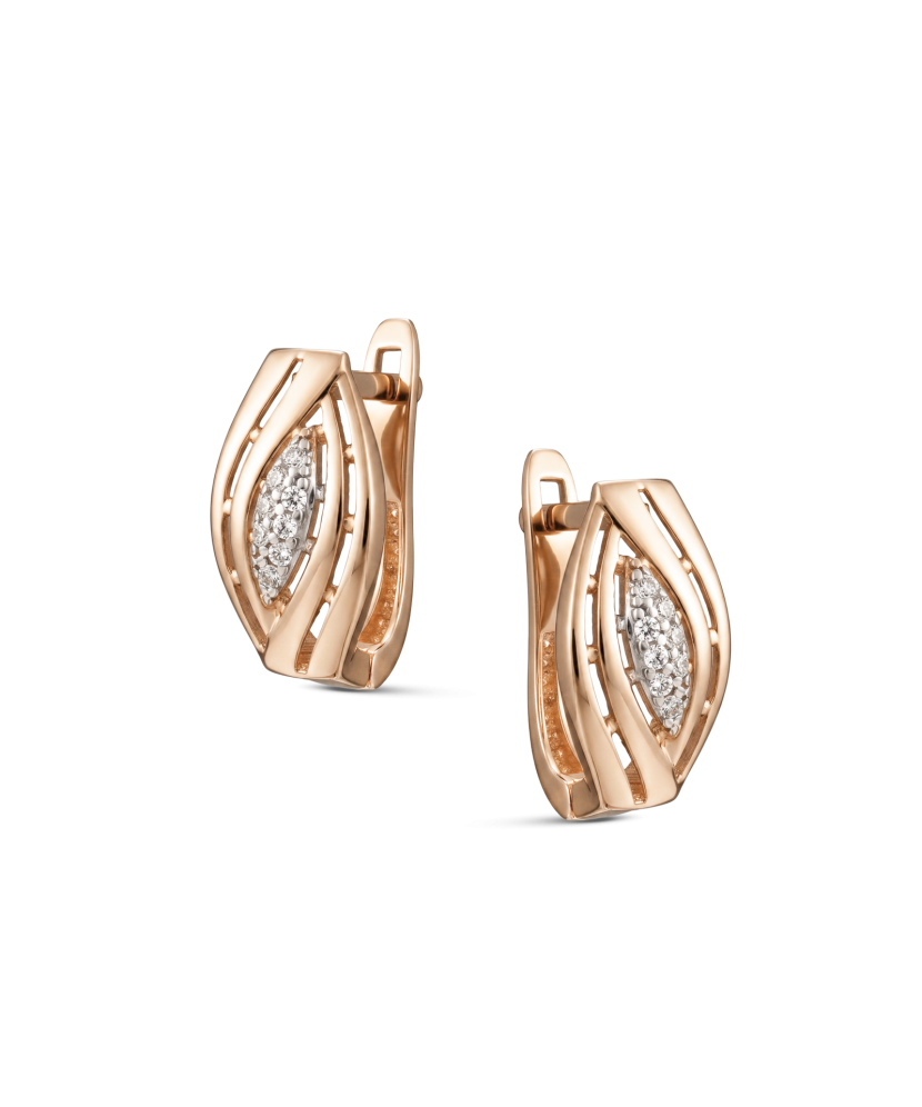 Zelta auskari ar cirkonijiem