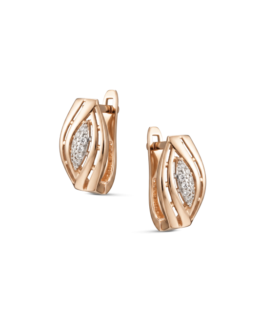 Zelta auskari ar cirkonijiem