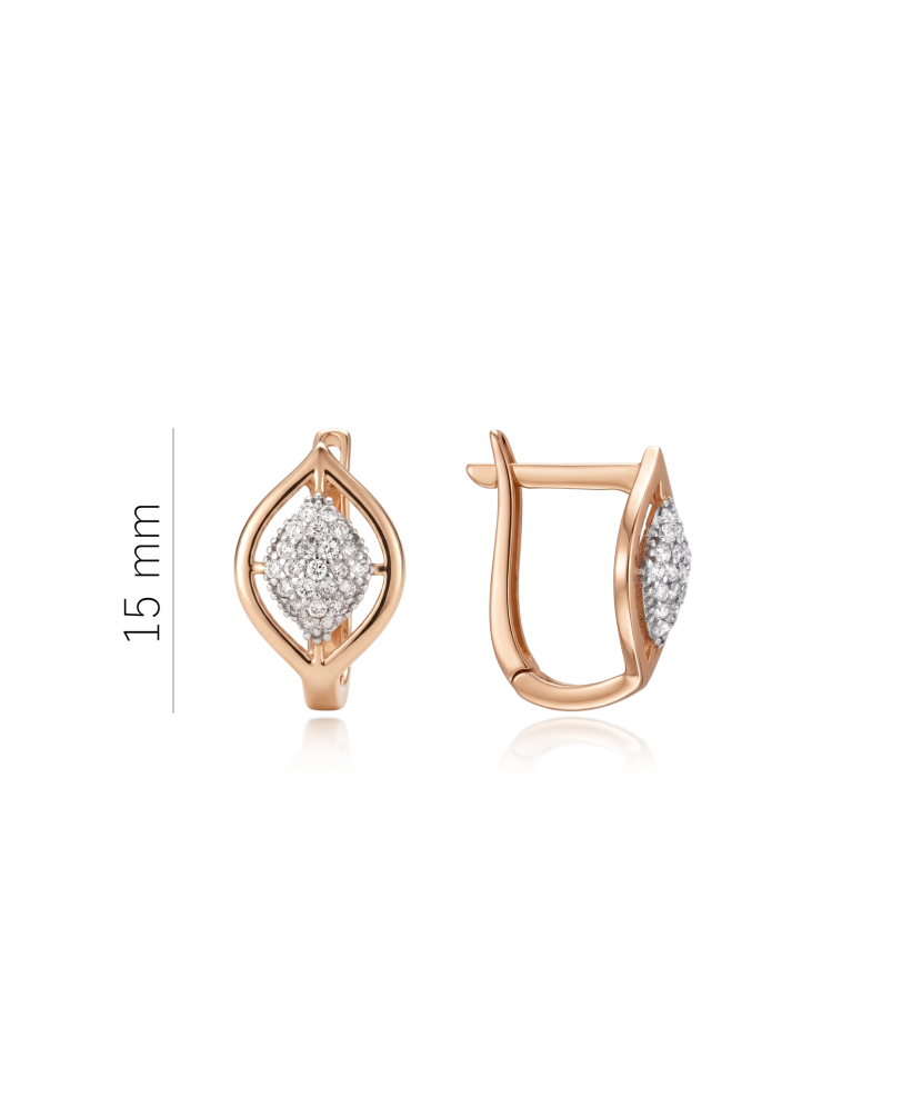 Zelta auskari ar cirkonijiem