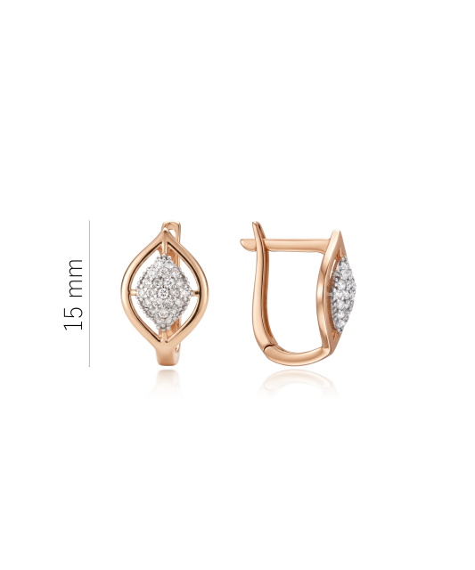 Zelta auskari ar cirkonijiem