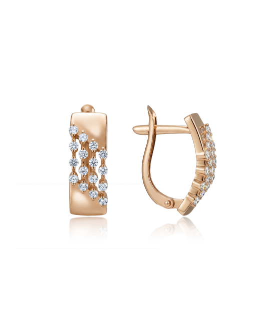 Zelta auskari ar cirkonijiem