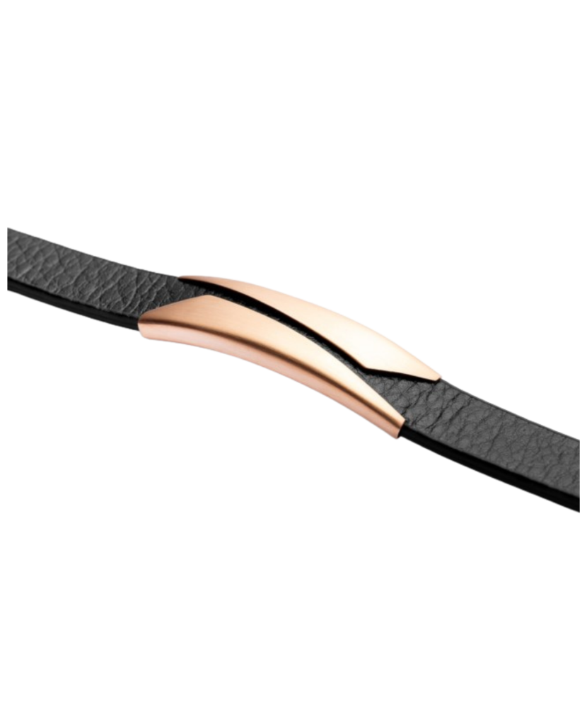 Ādas rokassprādze ar nerūsējošo tēraudu