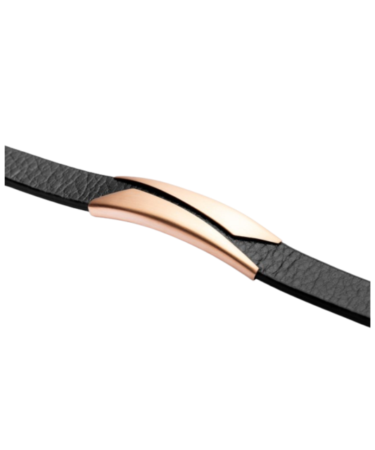 Браслет из кожи с нержавеющей сталью