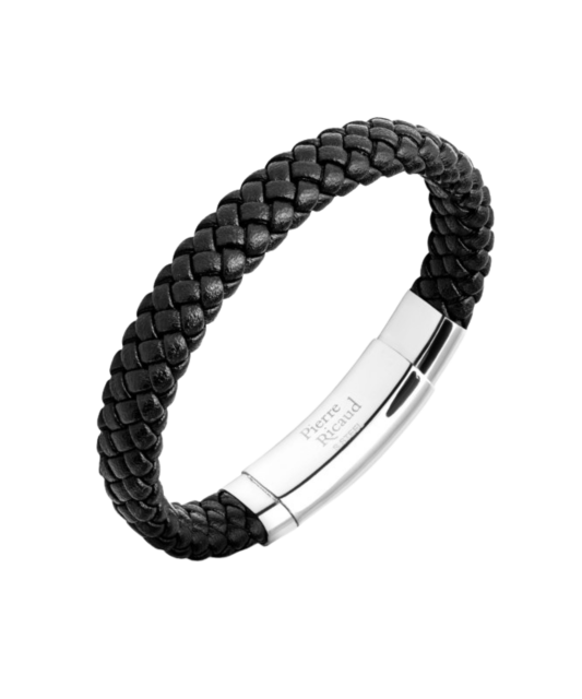 Ādas rokassprādze ar nerūsējošo tēraudu