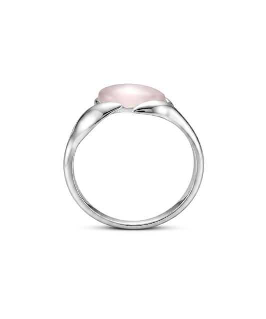 Серебряное кольцо с розовым кварцем