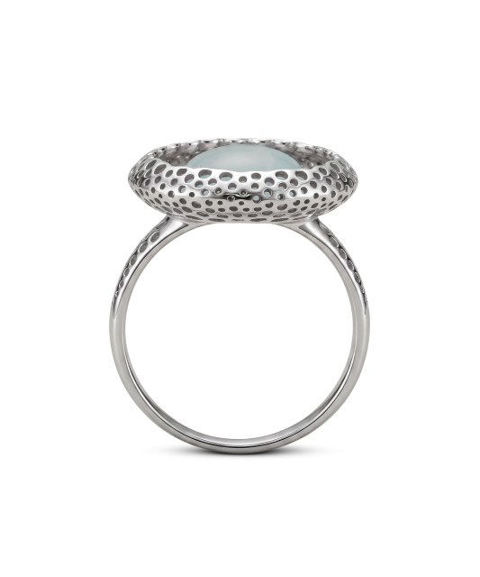 Sudraba gredzens ar ahātu