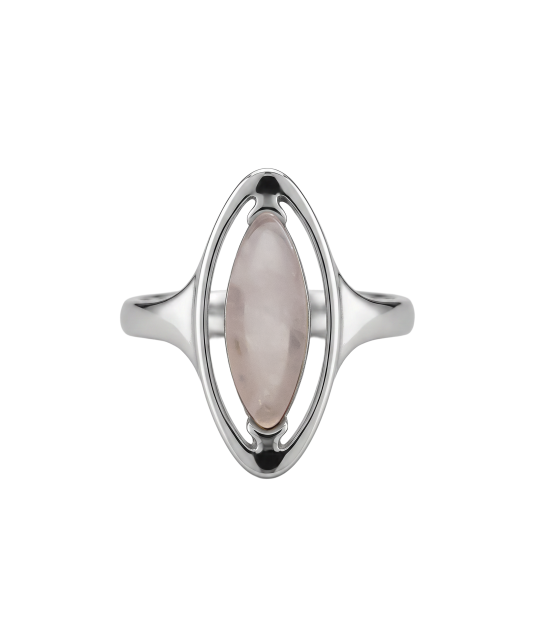 Sudraba gredzens ar rožu kvarcu