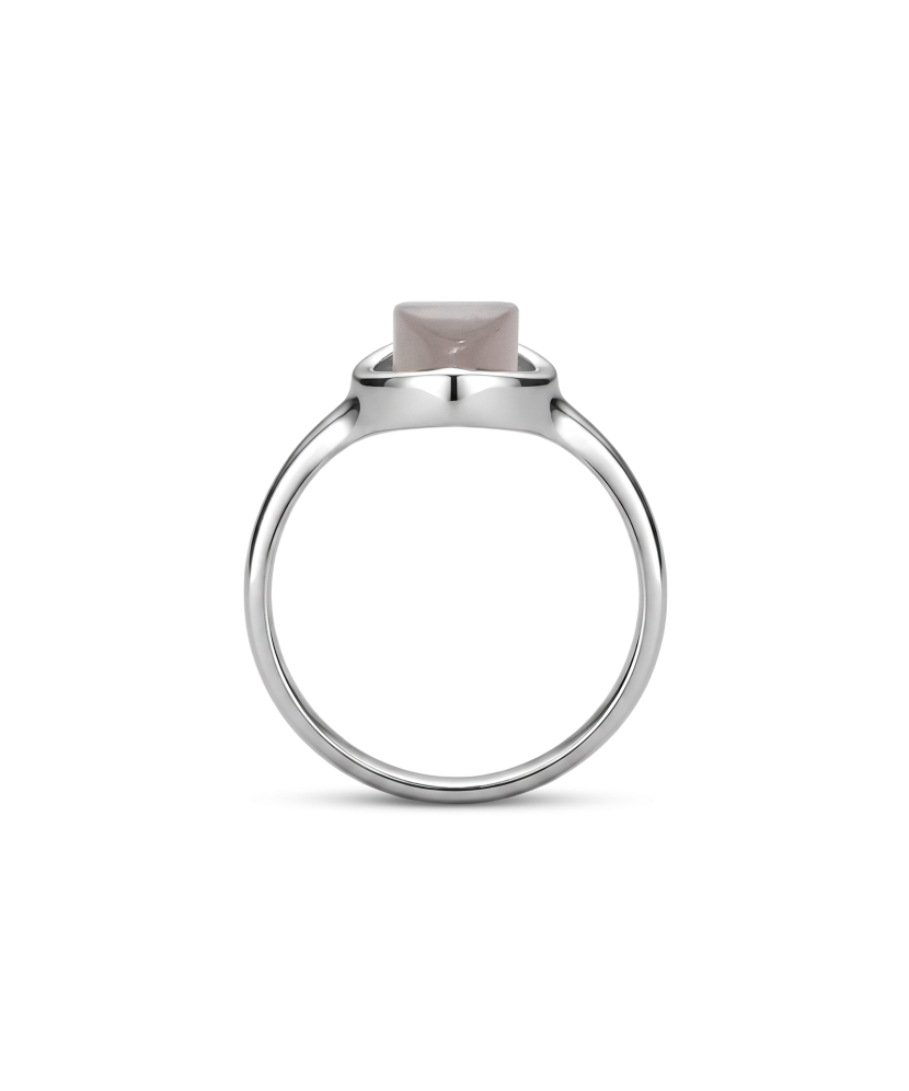 Серебряное кольцо с розовым кварцем