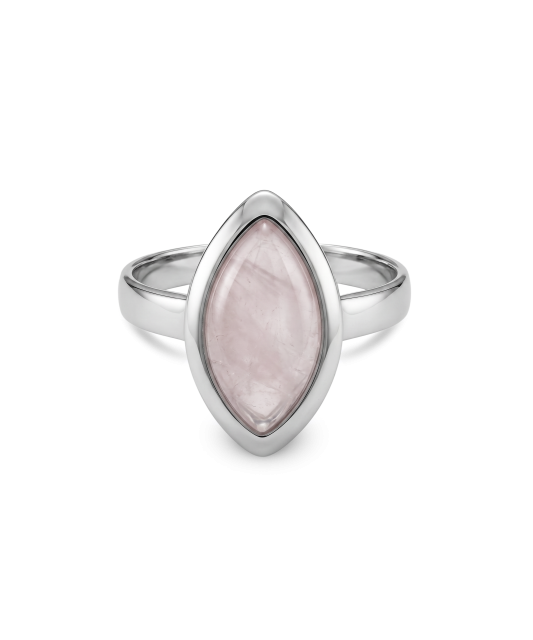Серебряное кольцо с розовым кварцем