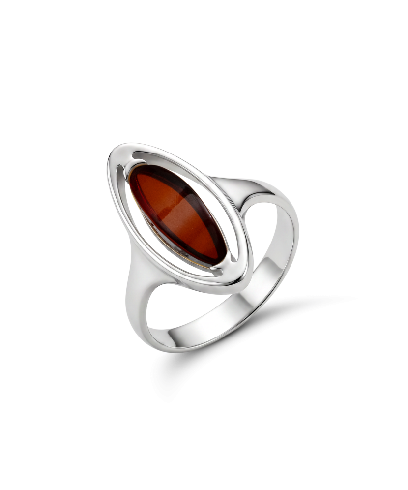 Sudraba gredzens ar dzintaru - Goldinga