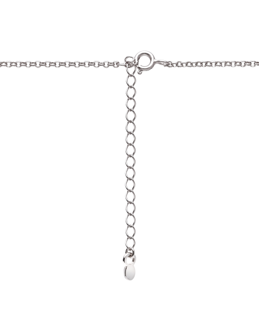 Sudraba ķēdīte ar dzintara un perlamutra kulonu