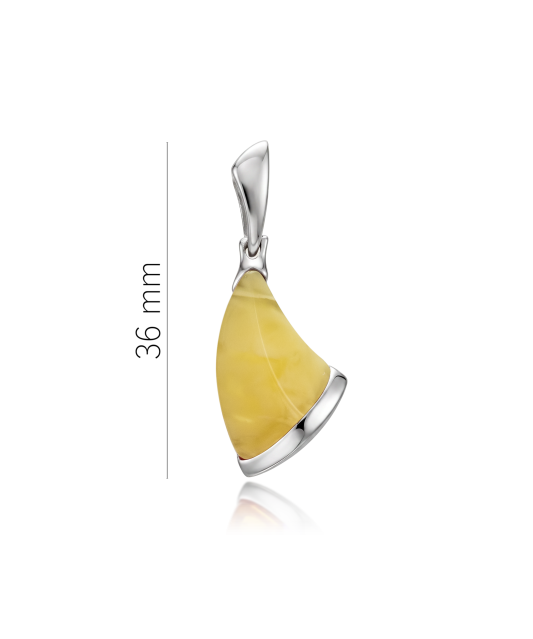 Серебряная подвеска с янтарём